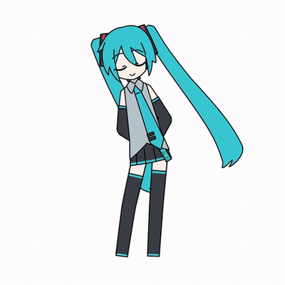 Hatsune Miku Eyes Closed GIF