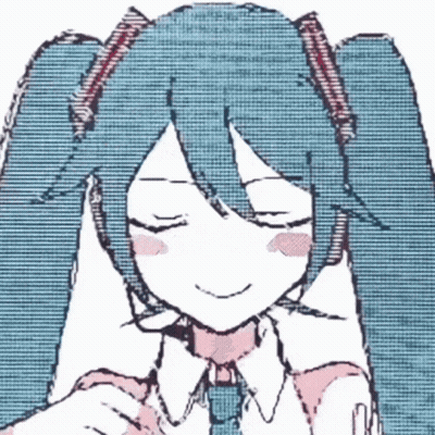 Hatsune Miku Eyes Closed With Tie GIF