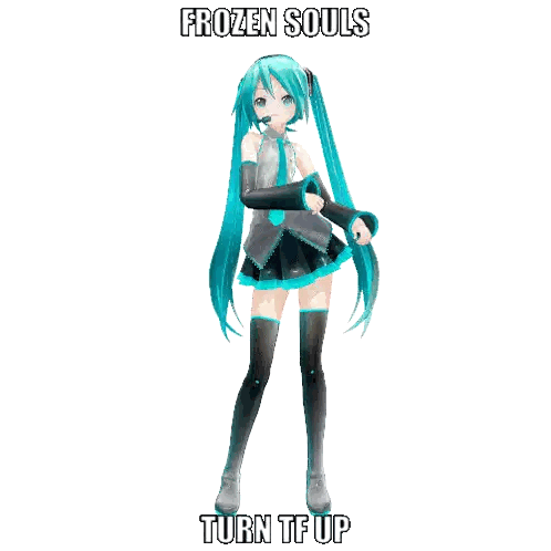 Hatsune Miku Frozen Souls Turn Tf Up Sticker