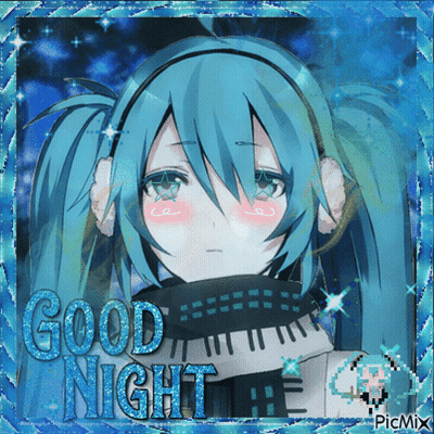 Hatsune Miku Good Night GIF