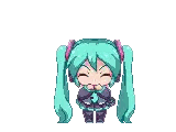 Hatsune Miku Is A Cartoon Character With Headphones On Her Head . Sticker