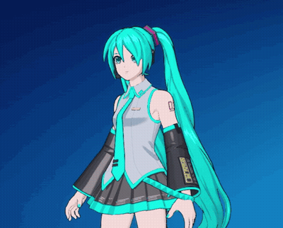 Hatsune Miku Is A Female Anime Character With A Ponytail GIF