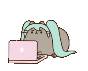 Hatsune Miku Pusheen Sticker GIF