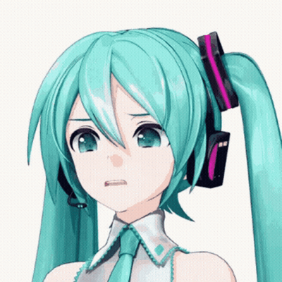 Hatsune Miku Surprised With Headphones GIF