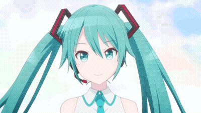 Hatsune Miku Wearing Headphones With White Shirt And Tie GIF