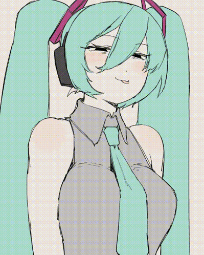 Hatsune Miku With Headphones GIF