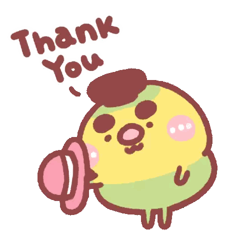 Hatted Character Saying Thank You Sticker