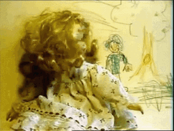 Haunted Doll Head Spinning GIF