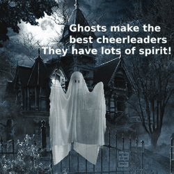 Haunted House Floating Ghost GIF