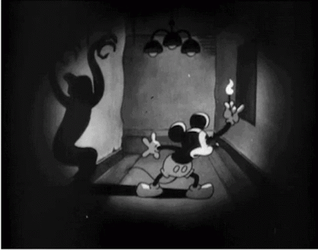 Haunted House Scared Micky Mouse GIF