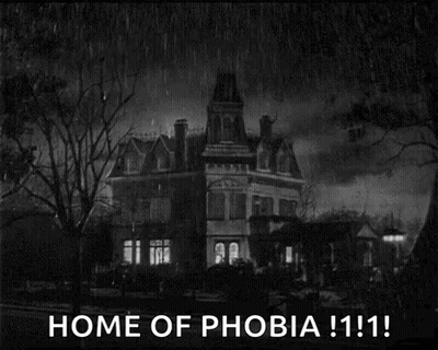 Haunted House With Home Of Phobia GIF