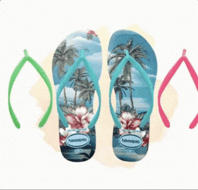 Havaianas Flip Flops With Palm Trees GIF