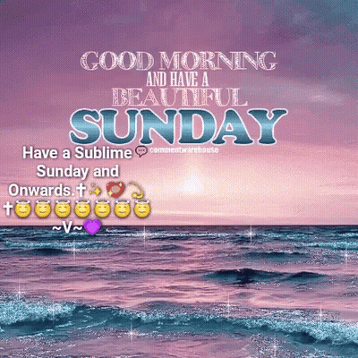 Have A Beautiful Sunday Greeting Card With Pink Flowers GIF