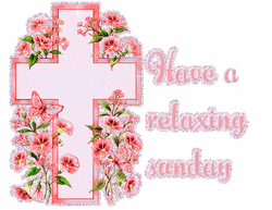 Have A Blessed Sunday Pink Crucifix GIF