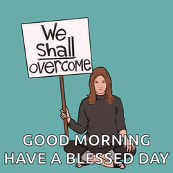 Have A Blessed Wednesday Animated Girl Holding Sign GIF