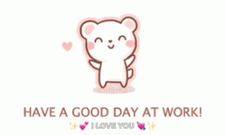 Have A Good Day At Work Cute White Bear GIF