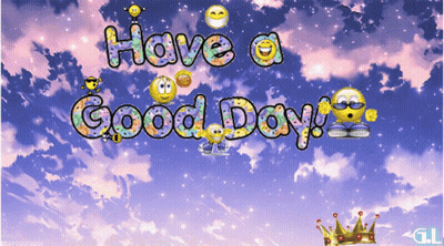 Have A Good Day Smiley Faces Crown Sky GIF