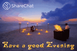 Have A Good Evening Beach Lights Torches GIF