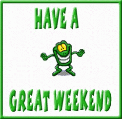 Have A Good Weekend Dancing Green Frog GIF