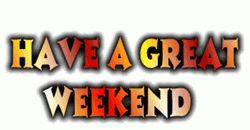 Have A Good Weekend Flickering Vector Art GIF