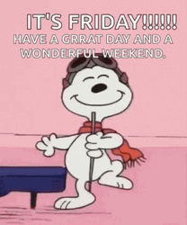Have A Good Weekend Happy Snopy GIF