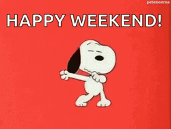 Have A Good Weekend Snoopy Dab Dance GIF