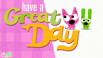 Have A Great Day Greeting Card With Cartoon Characters GIF