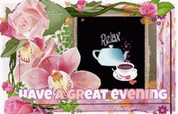 Have A Great Evening Pink Flowers GIF