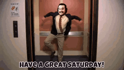 Have A Great Saturday Man Dancing In Elevator GIF