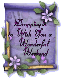 Have A Great Saturday Purple Scroll With Flowers GIF