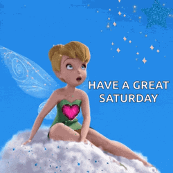 Have A Great Saturday Tinker Bell Looking Up GIF