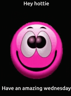 Have A Great Wednesday Winking Pink Emoji GIF