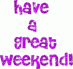 Have A Great Weekend Purple Sparkle GIF
