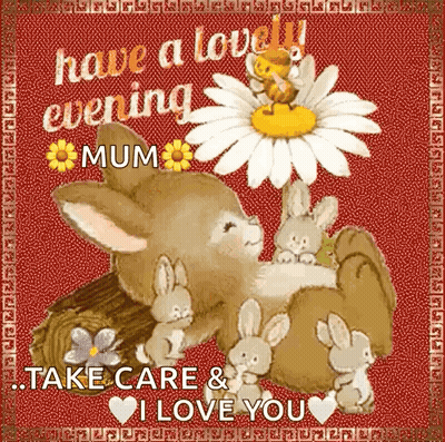 Have A Lovely Evening Mum Take Care I Love You Card GIF