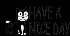 Have A Nice Day Black Cat Cute GIF