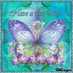 Have A Nice Day Glittering Butterfly  GIF