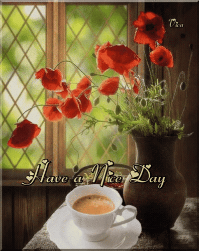 Have A Nice Day Greeting Card With Coffee GIF