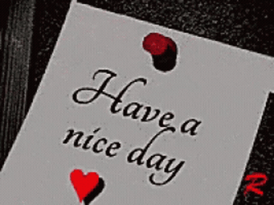Have A Nice Day Note With Red Heart GIF