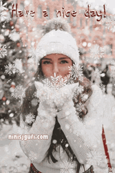 Have A Nice Day Snow Flake Kisses GIF