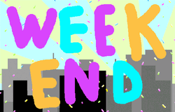 Have A Nice Weekend Colorful Moving Text GIF