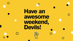 Have A Nice Weekend Devils Yellow Background GIF