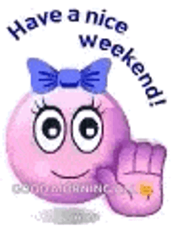 Have A Nice Weekend Emoji Girl GIF