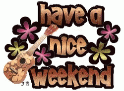 Have A Nice Weekend Guitar Sparkle Greeting GIF