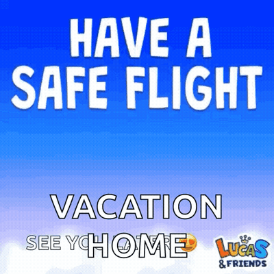 Have A Safe Flight Vacation See You Home GIF