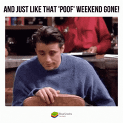 Have A Wonderful Monday No More Weekend GIF