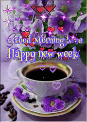 Have A Wonderful Monday Purple Flowers GIF