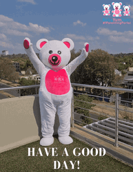 Have An Awesome And A Good Day Teddy Mascot GIF