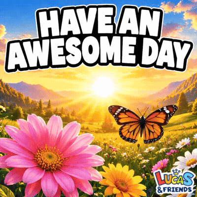 Have An Awesome Day Poster With Butterfly GIF