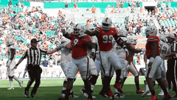 Hawaii Game Jumping Football Player GIF
