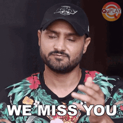 Hawaiian Shirt Man Saying We Miss You GIF